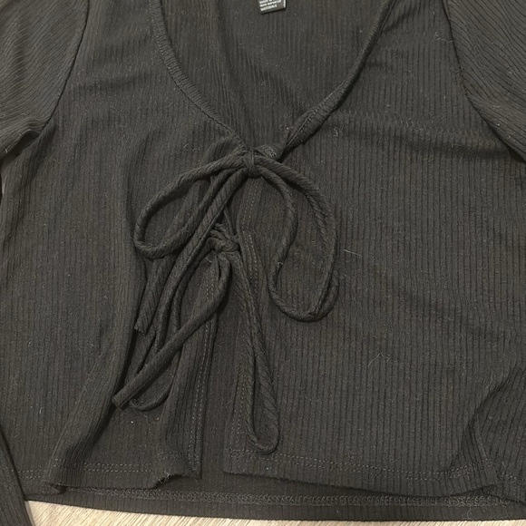 Tie Front Long Sleeve - Picture 2 of 3